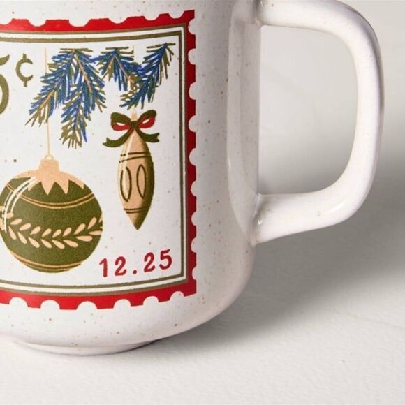 Hearth & Hand Magnolia Christmas Stamp Stoneware Coffee Mug - Picture 3 of 6